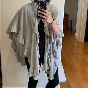 Nordstrom Rack Ruffle Grey Cardigan